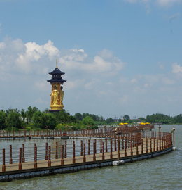 江蘇姜堰市溱湖風景區(qū)浮橋